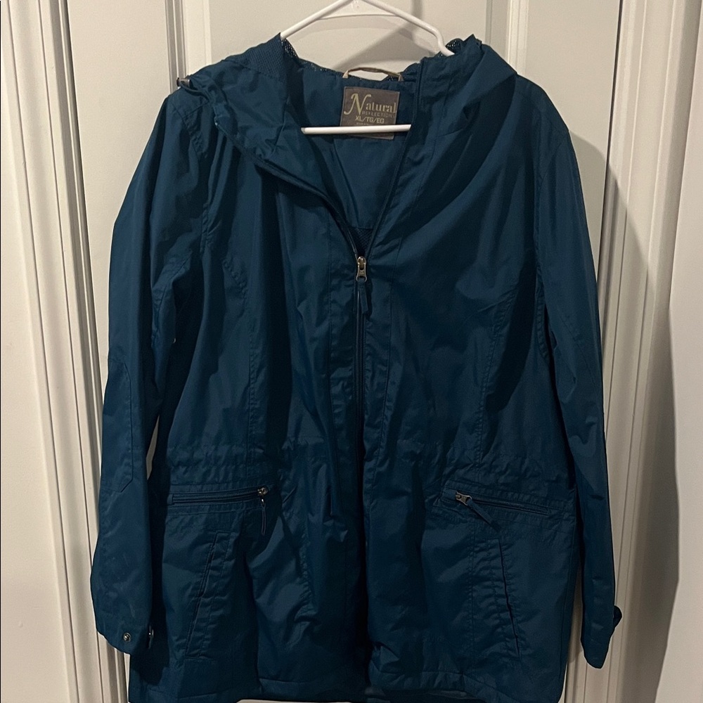 Natural reflections Deep Blue Hooded Jacket